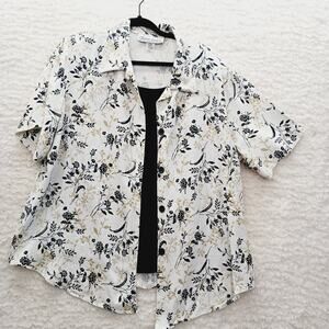 Blouse VTG Size 3X Black Cottagecore Vintage Inspired Artsy Officewear Vacation